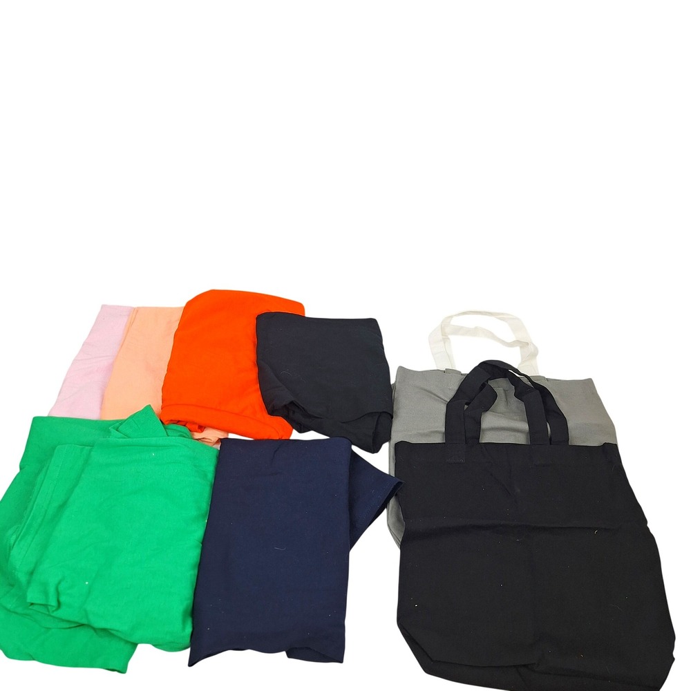 Lot of 7 Assorted T-shirtsβ 3 Tote Bags DIY Crafting Multi Use Cricut Gifts